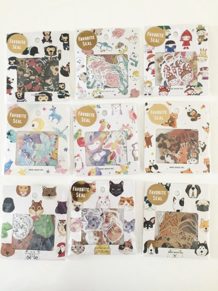 Zoo animals Sticker Flakes Set 70 Sheets Mindwave Japan SS912 - CharmTape - 6