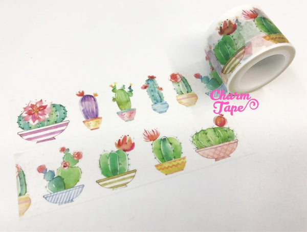 Cactus Plant Big Washi Tape (30mm x 5m) WT1058