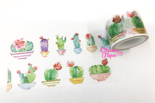 Cactus Plant Big Washi Tape (30mm x 5m) WT1058