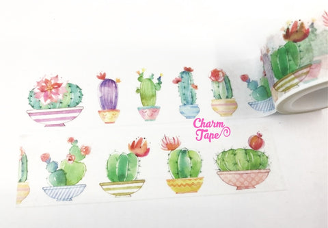 Cactus Plant Big Washi Tape (30mm x 5m) WT1058