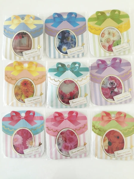 Levander Roses Flower Sticker Flakes Set 70pieces Mind wave Japan SS922 - CharmTape - 4