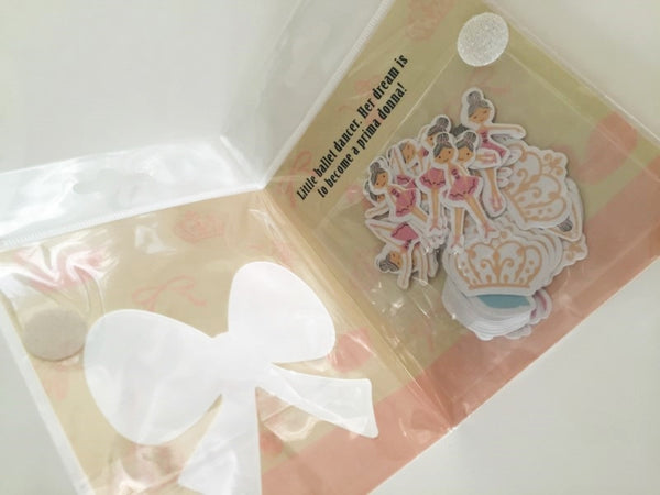 Ballerina Dancer Sticker Flake Seals Set 64 pieces by Shinzi Katoh SS928 - CharmTape - 2