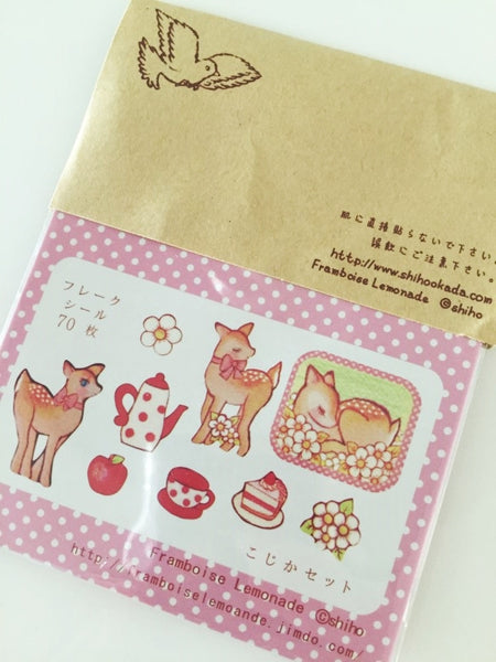 Bambi Deer Sticker Flake Seals Set 70 pieces SS924 - CharmTape - 7