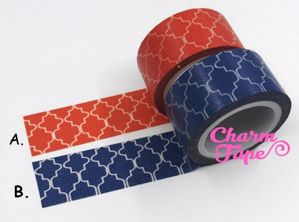 Big Washi Tape Roll - Moroccan inspire pattern  (20mm x 5 meters) WT665