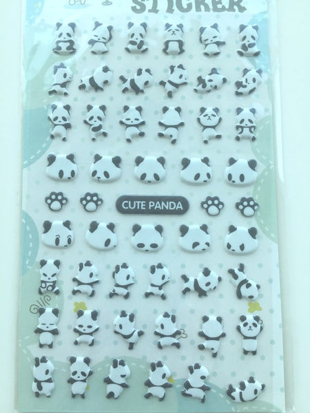 Panda Puffy stickers 1 Sheets SS468 - CharmTape - 3