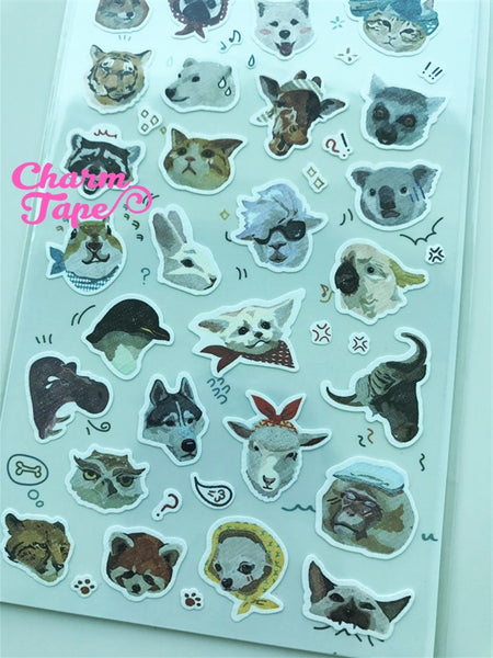 Zoo animals sticker art stickers by Funny 1 Sheets SS561