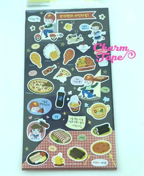 Korean Fast Food sticker art stickers by Funny 1 Sheets SS563