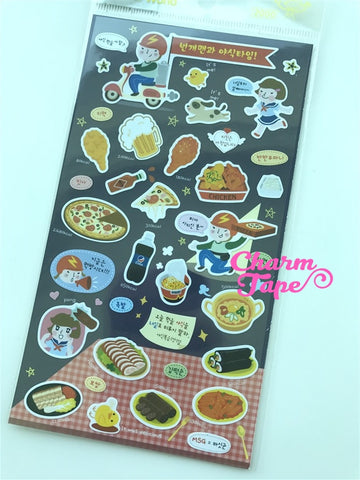 Korean Fast Food sticker art stickers by Funny 1 Sheets SS563