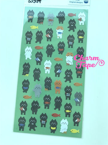 Black cat paper art stickers 1 Sheets by Mindwave SS554