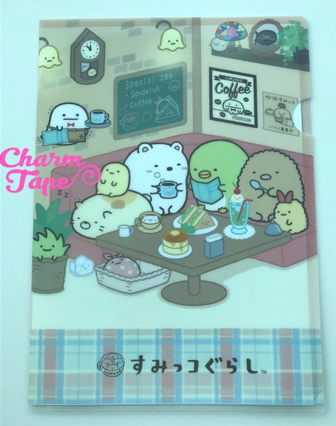 San-x Sumikko Gurashi A4 plastic file folder : Coffee Shop