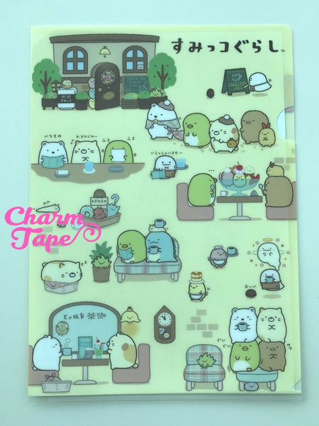 San-x Sumikko Gurashi A4 plastic file folder : Coffee Shop