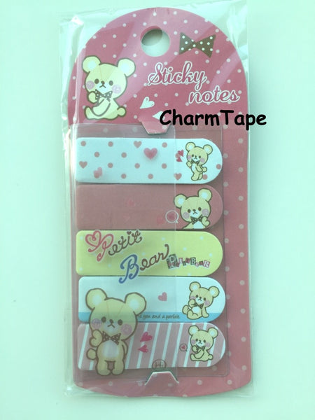 Petit Bear Sticky Post It Memo Note Pad 100 sheets SS782 - CharmTape - 1