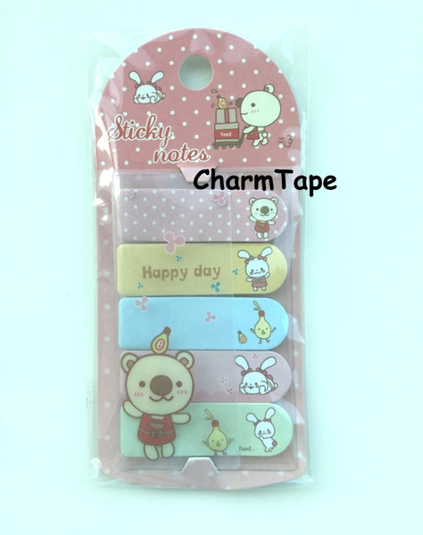 Bear & Bunny Sticky Post It Memo Note Pad 100 sheets SS784 - CharmTape - 1