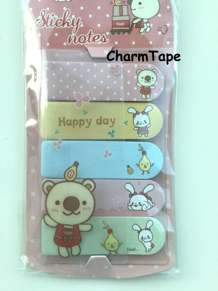 Bear & Bunny Sticky Post It Memo Note Pad 100 sheets SS784 - CharmTape - 2