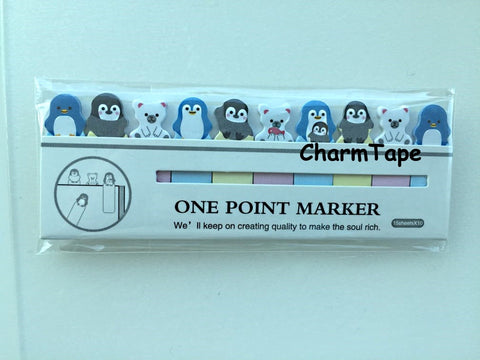 Baby Penguin & Polar Bear Sticky Post It Memo Note Pad 150sheets SS791 - CharmTape - 1