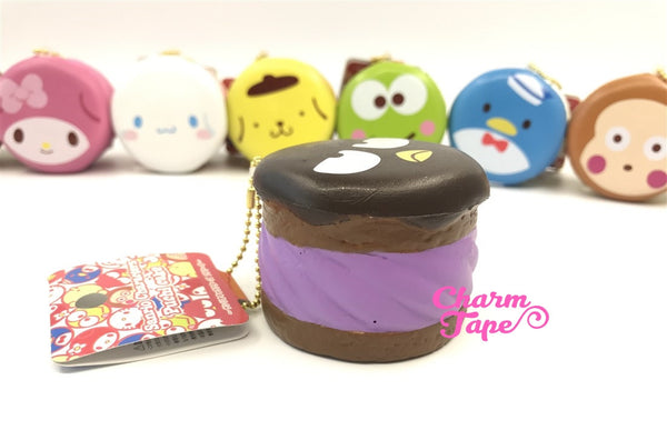 Badtz-Maru round cake Puchi cake sweet treat squishy for bag by Sanrio