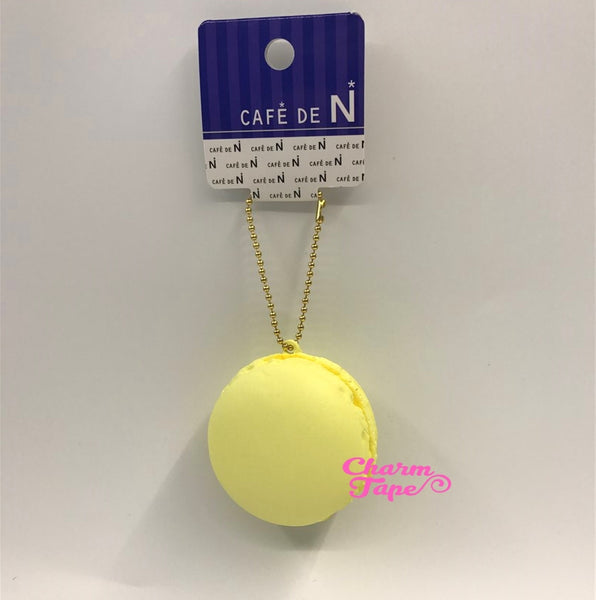 Cafe de N Light Yellow Citron macaroon squishy cellphone charm kawaii