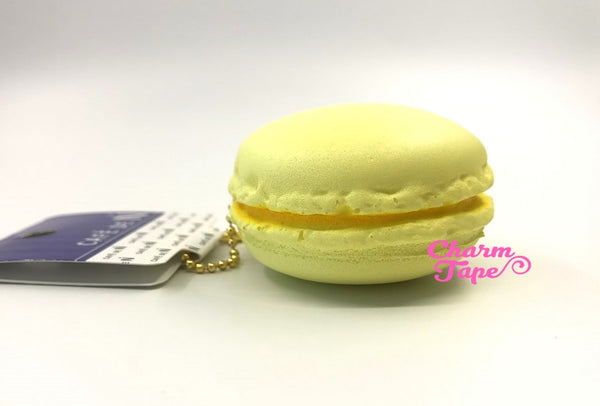 Cafe de N Light Yellow Citron macaroon squishy cellphone charm kawaii