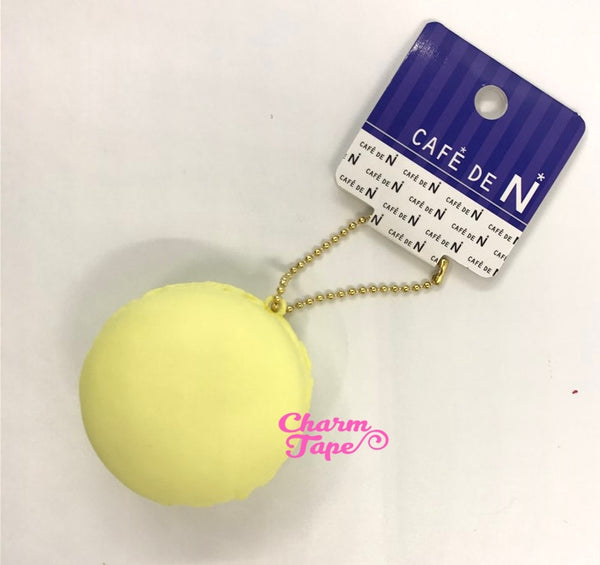 Cafe de N Light Yellow Citron macaroon squishy cellphone charm kawaii