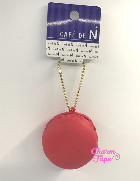 Cafe de N Red macaroon squishy charm kawaii