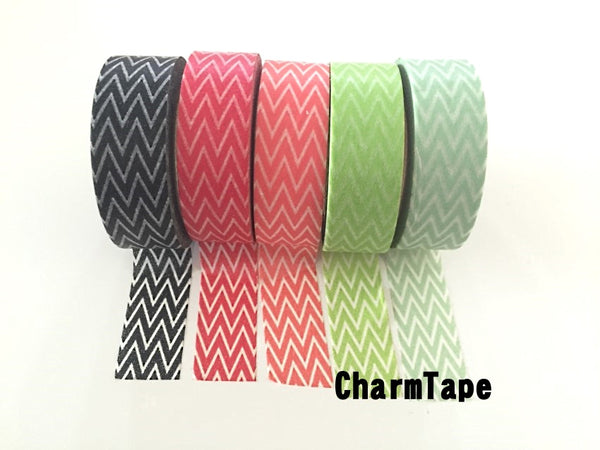 Chevron zigzag Washi Masking Tape Roll 15mm x 10m WT1007 - CharmTape - 4