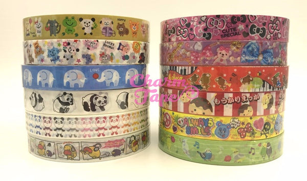 Panda Bear & Animal Plastic Deco Tape 15mm x 15 meters PT3