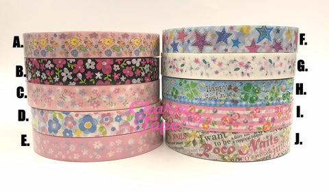 Shabby chic Floral Plastic Deco Tape PT4 25 meters