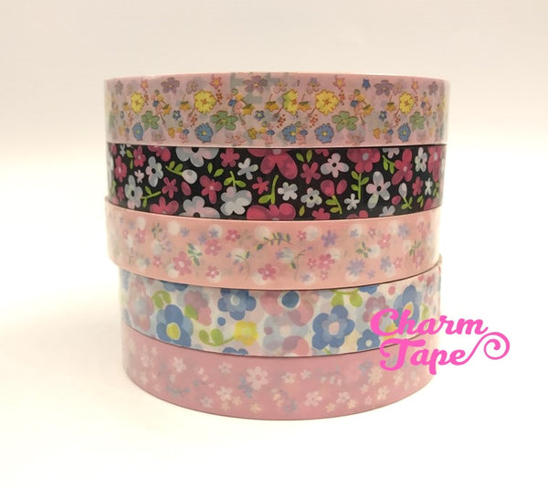 Shabby chic Floral Plastic Deco Tape PT4 25 meters