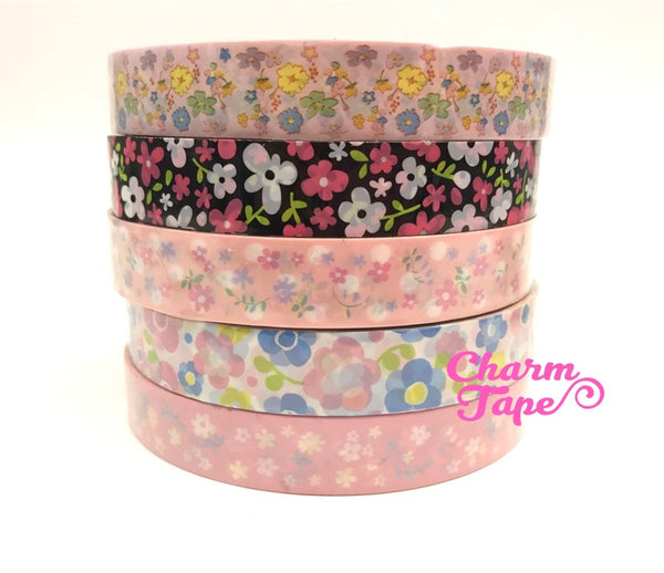 Shabby chic Floral Plastic Deco Tape PT4 25 meters