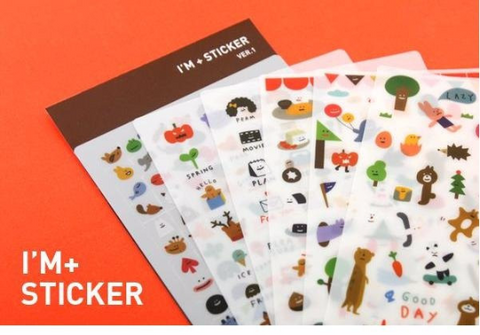 Sticky Stickers - 6 sheets set - I'm sticker SS1019 - CharmTape - 1