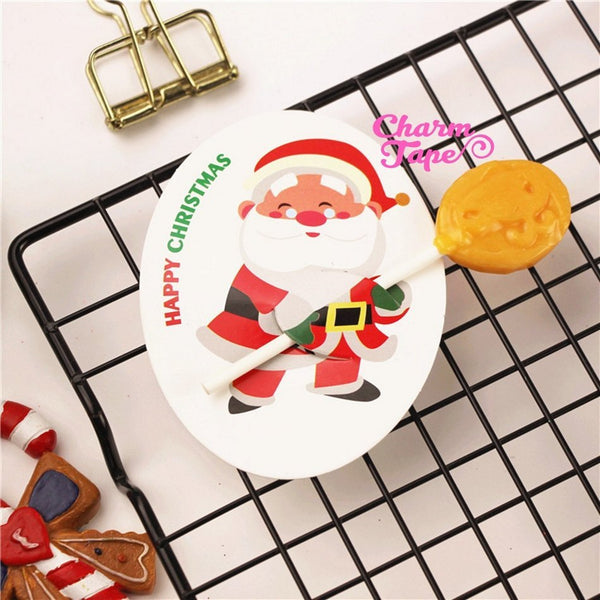 Christmas Lollipop / Pencil Holder - Small Gift - Class Gift - Party Favor - Festive Gift 48-50 Lollipop Covers - Santa Claus