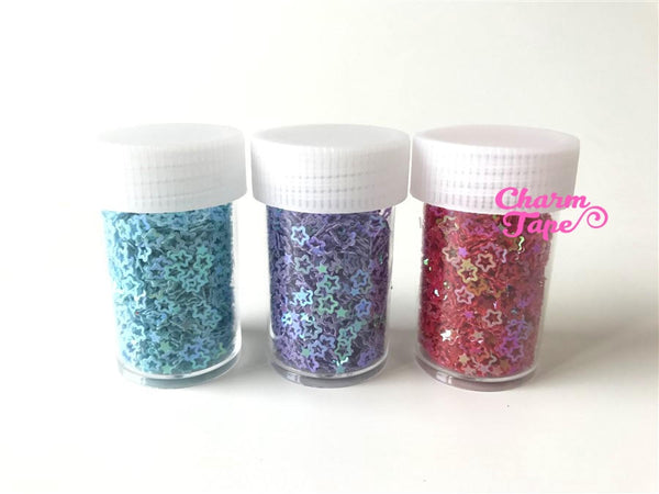 Loose Stars glitters, bottle star glitter UV resin, nail gel, acrylic nail, nail polish glitter Iridescent Embellishment Costume Craft