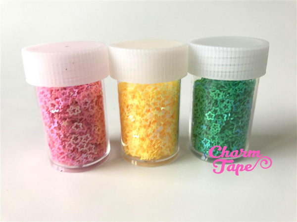 Loose Stars glitters, bottle star glitter UV resin, nail gel, acrylic nail, nail polish glitter Iridescent Embellishment Costume Craft