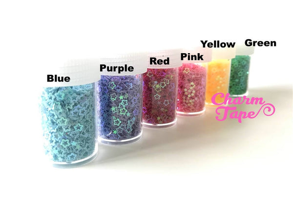 Loose Stars glitters, bottle star glitter UV resin, nail gel, acrylic nail, nail polish glitter Iridescent Embellishment Costume Craft