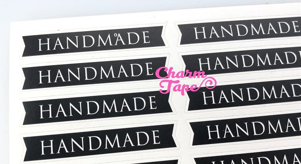 80ct Handmade words Paper Stickers For Gift Packing Packaging (1.2x7cm) 5 sheets GS014