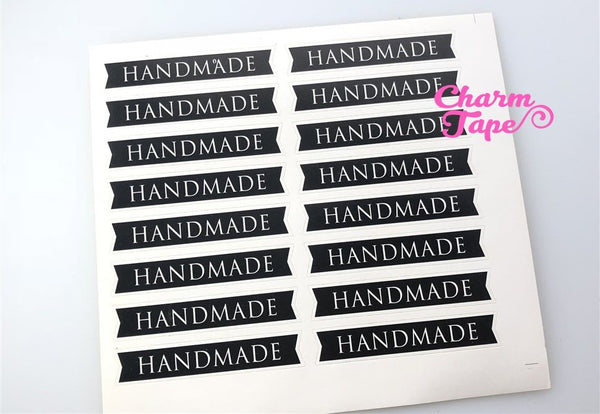 80ct Handmade words Paper Stickers For Gift Packing Packaging (1.2x7cm) 5 sheets GS014