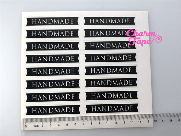 80ct Handmade words Paper Stickers For Gift Packing Packaging (1.2x7cm) 5 sheets GS014