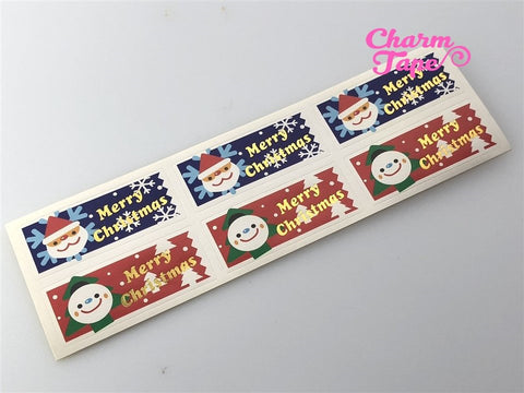 Festive Santa & Frosty Sticker For Gift Packing Packaging 3/10/30 sheets GS004