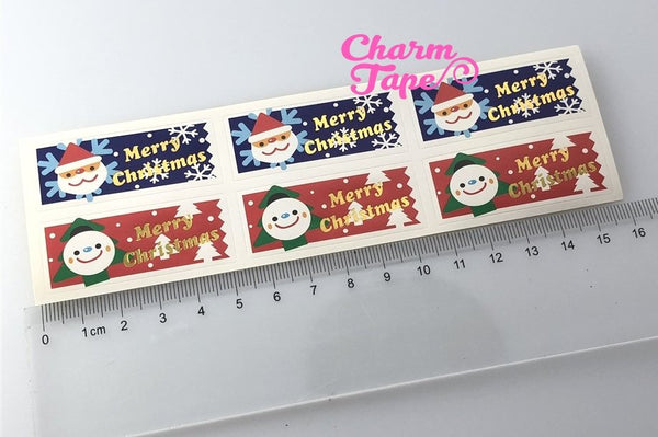 Festive Santa & Frosty Sticker For Gift Packing Packaging 3/10/30 sheets GS004