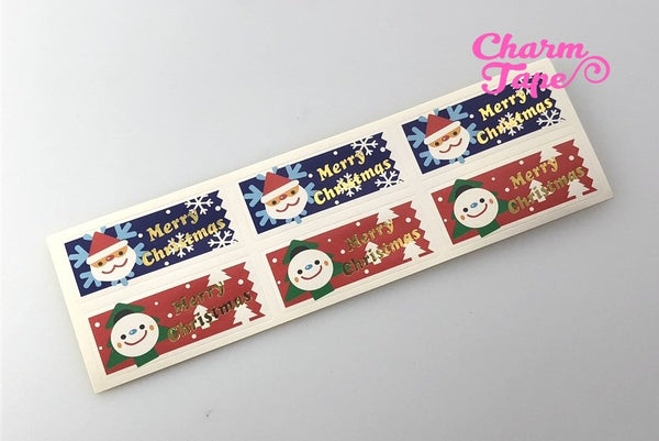 Festive Santa & Frosty Sticker For Gift Packing Packaging 3/10/30 sheets GS004