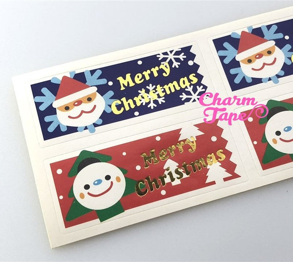 Festive Santa & Frosty Sticker For Gift Packing Packaging 3/10/30 sheets GS004