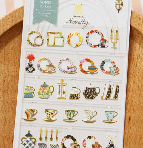 Novelty Tea Cup Stickers // Erin Condren Planner Stickers DIY essentials by Sonia SS245