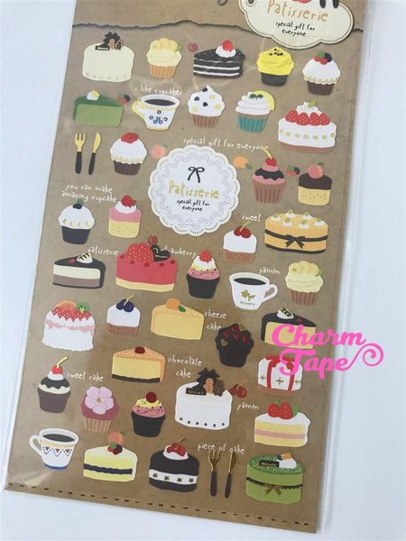 Patisserie Cakes & Cupcakes stickers - 1 sheet by Funny Korea SS252