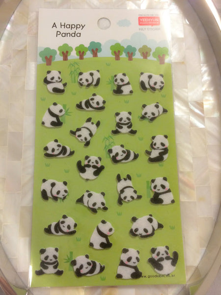 Panda bear Felt Deco sticker 1 Sheets by YEEHYUN SS277