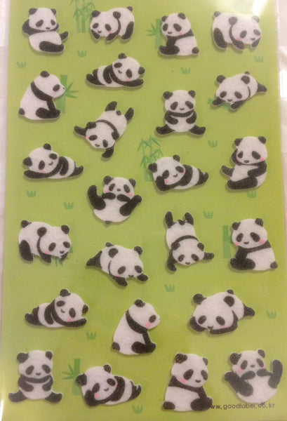 Panda bear Felt Deco sticker 1 Sheets by YEEHYUN SS277