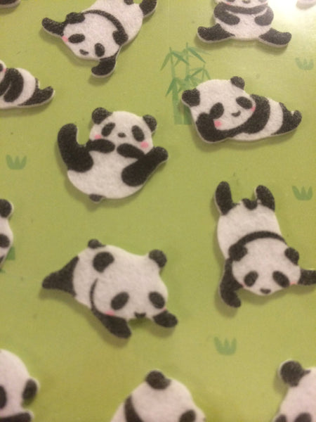 Panda bear Felt Deco sticker 1 Sheets by YEEHYUN SS277