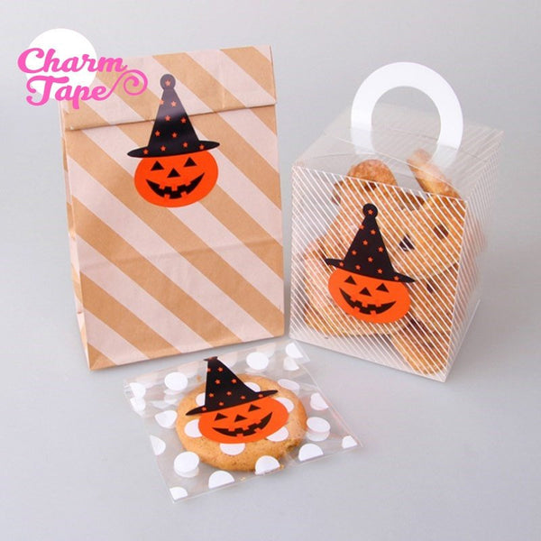 Halloween Pumpkin witch Sticker For Gift Packing Packaging 3/10/30 sheets GS003