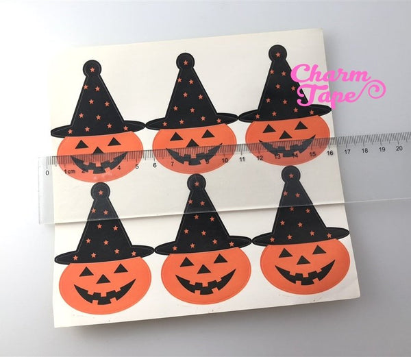 Halloween Pumpkin witch Sticker For Gift Packing Packaging 3/10/30 sheets GS003