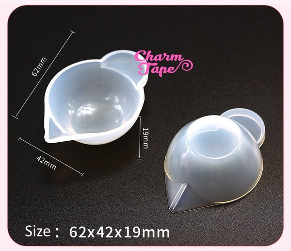 Silicone Mixing / Pouring Spout Cup Multiple Times Use For Resin Cast. Semi clear Crafting Tool