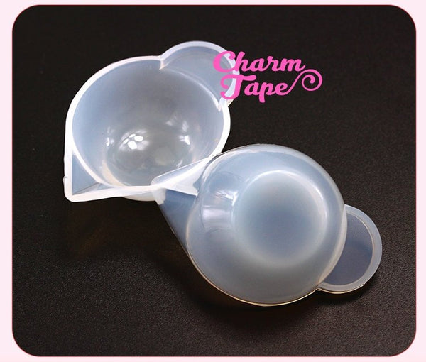 Silicone Mixing / Pouring Spout Cup Multiple Times Use For Resin Cast. Semi clear Crafting Tool